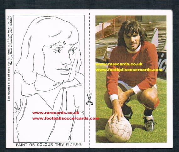 1970 George Best Smiths Blue-back card A20