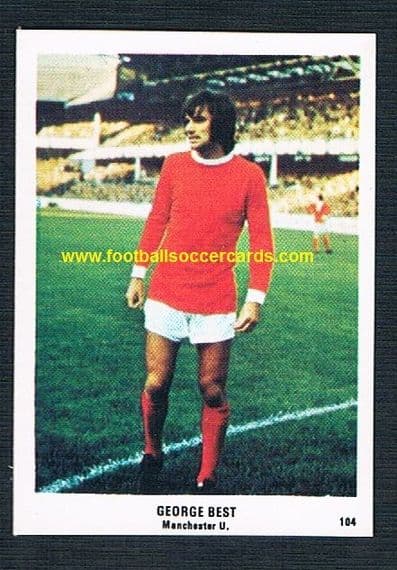 1970 George Best Sun Football Swap Cards MUFC