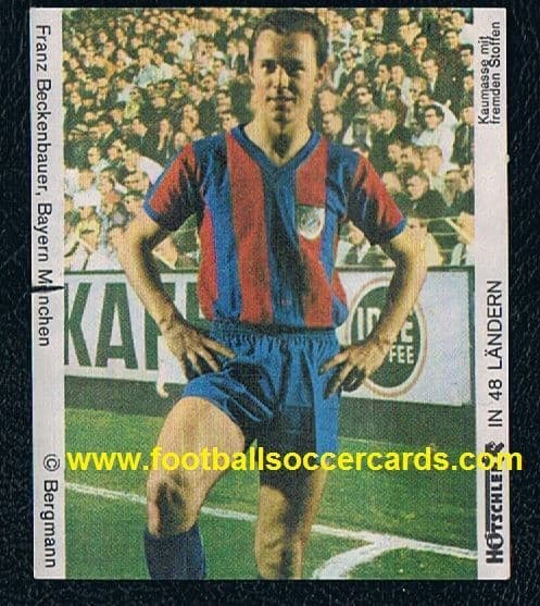 1970 Hitschler Gum Bergmann Franz Beckenbauer gum insert