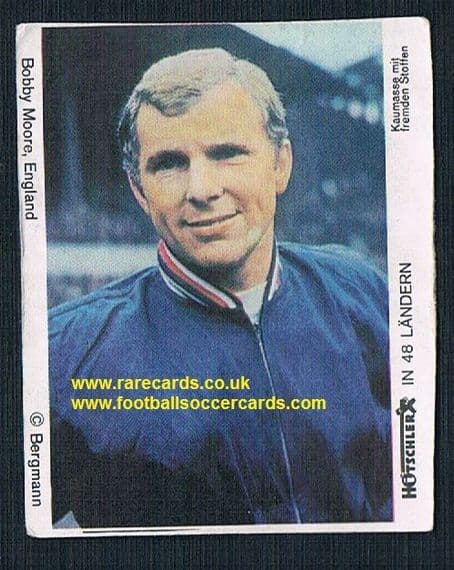 1970 Hitschler gum Bergmann paper gum insert Bobby Moore