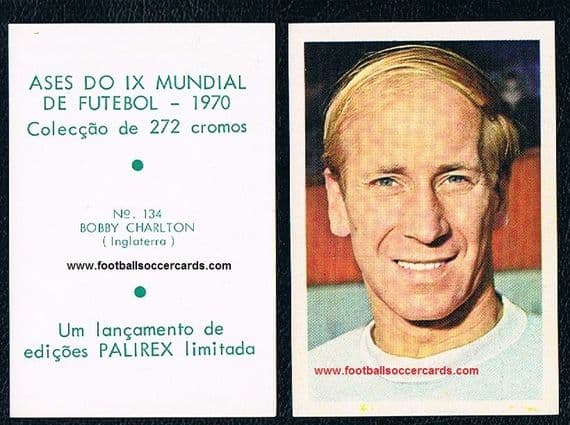 1970 Palirex Bobby Charlton #134 Ases do IX Mundial, from Portugal, Manchester United