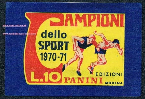 1970 Panini Campioni wrapper later type