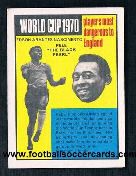 1970 Pele Anglo Gum card #38 World Cup with Mick Jones Learn The Game - c,$600.00 on EB 2021