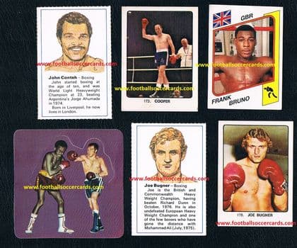 1970 's British boxers Henry Cooper Joe Buger John Conteh Stracey Frank Bruno 6 cards