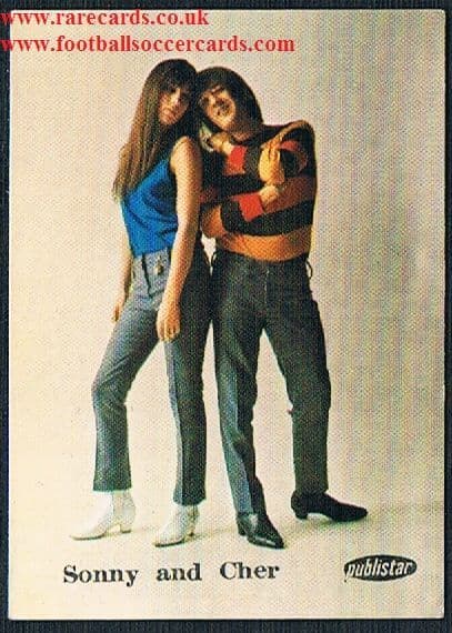 1970 Samo Chips Sonny & Cher trade card