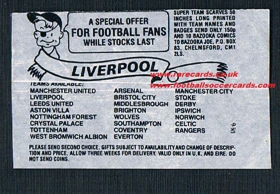 1970s A&BC Bazooka Joe REDS voucher