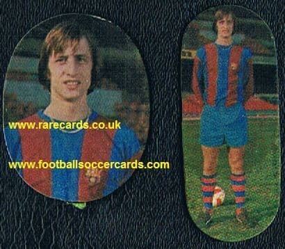 1970s Spanish Cruyff stickers pair