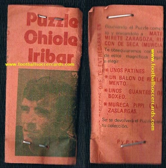 1970s Spanish sealed packet Puzzle Chicle Iribar, with contents, as new