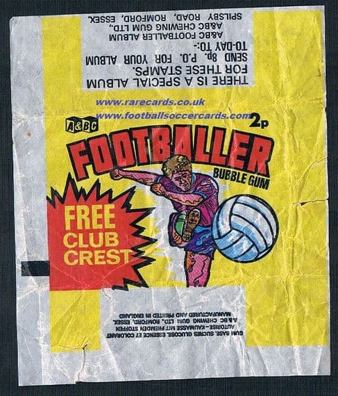1971 A&BC Footballer packet wrapper