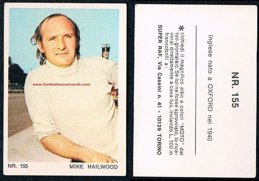 1972 9x World Champion Moto GP & F1 legend Mike Hailwood Super Raf