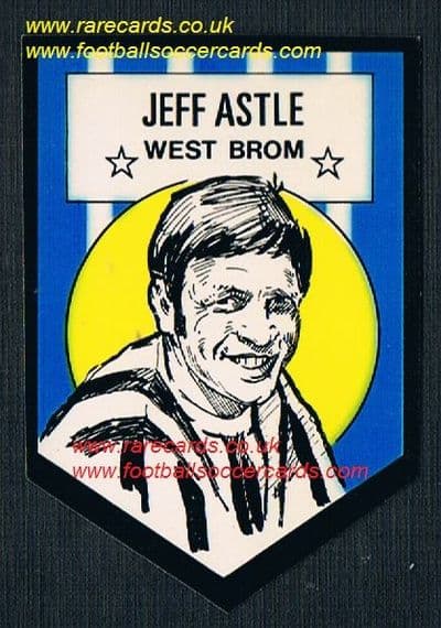 1972 BAB unused Shooting Stars WBA Astle with original backing paper