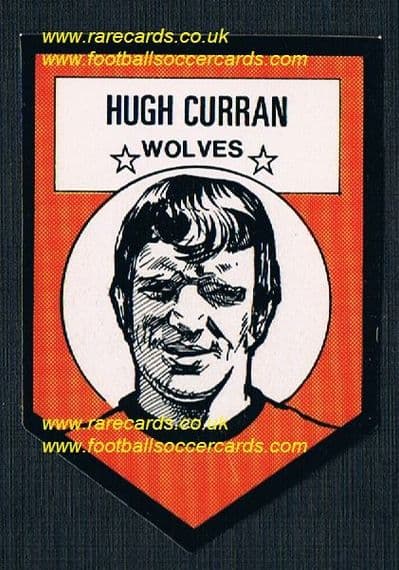 1972 BAB unused Shooting Stars Wolves Curran with original backing paper
