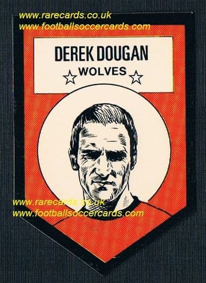 1972 BAB unused Shooting Stars Wolves Dougan with original backing paper