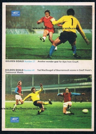 1972 Cleveland Petrol Johan Cruyff STILL IN PAIR! with WHU Bournemouth AS NEW