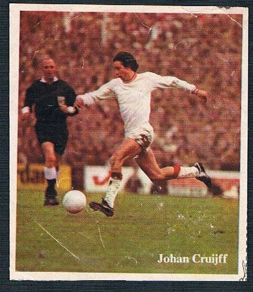 1972 Johan Cruyff Albert Heijn sticker from Holland cut as intended