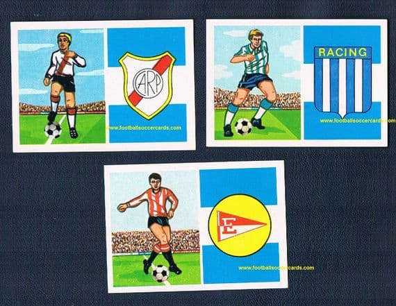1972 RuiRomer 3 Argentina cards River Plate Racing Club & Esturiantes de la Plata