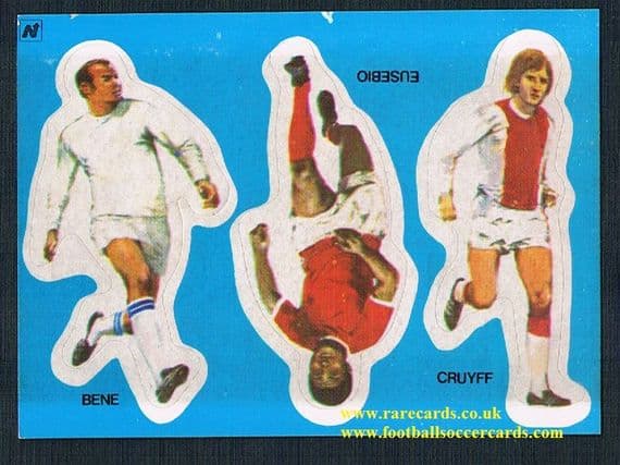 1973 Eusebio Cruyff Shredded Wheat trio