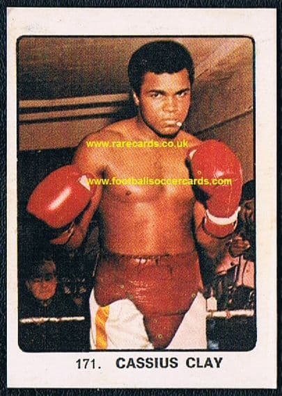 1973 Keisa gum card Legend boxer Muhammad Ali Cassius Clay boxing card form Spain