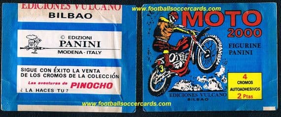 1973 sealed original Panini Spain Vulcano issue packet MOTO 2000