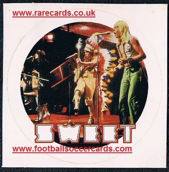 1973 Sweet Glam rock Cadbury sticker redemption issue, very rare, unused