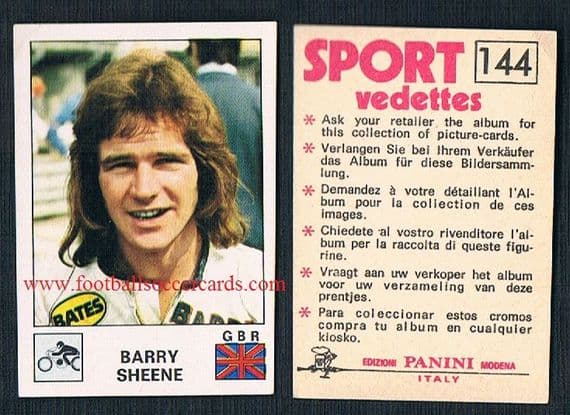 1974 Barry Sheene LEGEND rookie card Sports Vedettes Panini unused  rare gem