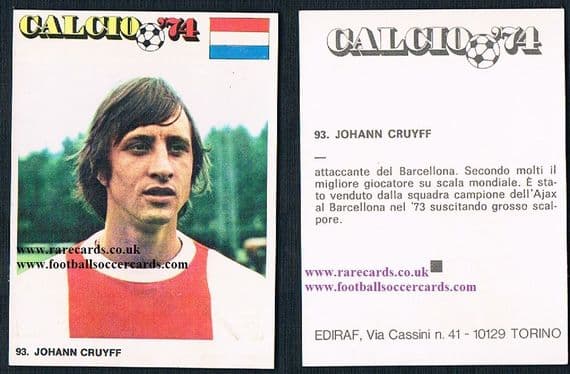 1974 Cruyff Ediraf 93 Italian Ajax