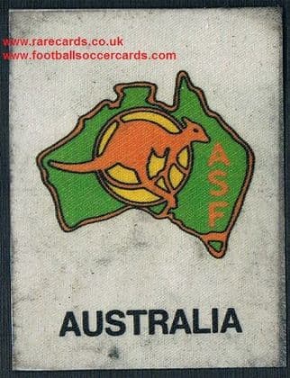 1974 ediraf SILK Australia Soccerroo emblem with backing paper