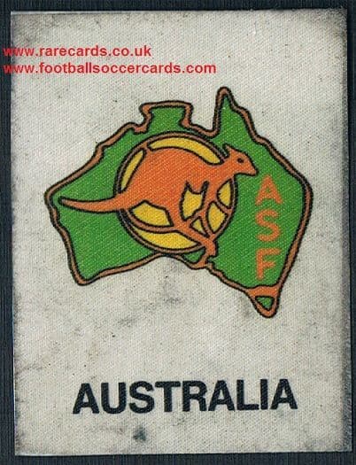 1974 ediraf SILK Australia Soccerroo emblem with backing paper