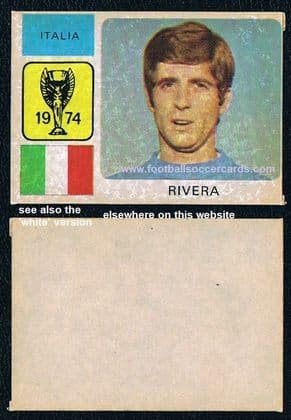 1974 Monty Gum World Cup Italia Gianni Rivera BROWN WAXY version