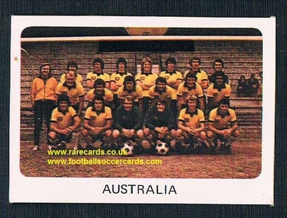 1974 Monty World Cup WC74 sticker Australia unused