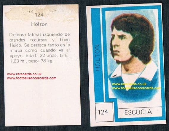1974 Scotland World Cup Jim Holton - from Chile - Shrewsbury Man U Miami Coventry