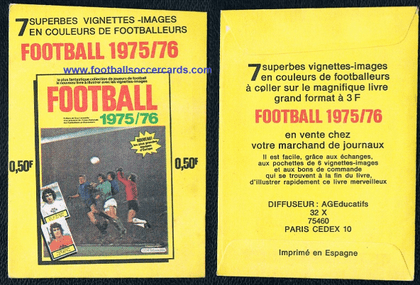 1975 AGEducatifs sealed, full pack of Football 1975/76 cards - maybe Michel Platini early card ?