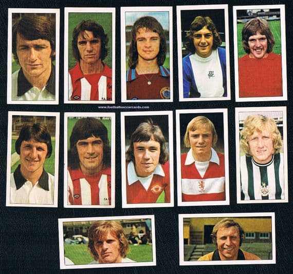 1975 Bassett Barratt x12 scarce cards Trevor Francis etc Football Stars 1975-6