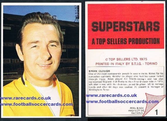 1975 STIG Superstars Brian Clough NF