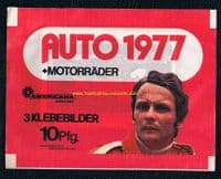 1976 Americana JAMES HUNT * mint rookie *185 sealed original packet, with untouched card