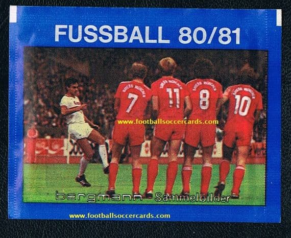 1976 Bergmann Fussball 80 81 SEALED packet, with contents as new, possible Nottm Forest European Cup