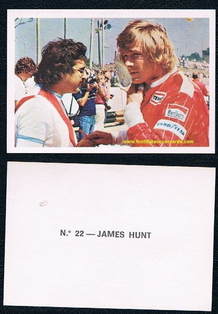 1976 ROOKIE James Hunt 22 Clube do Cromo Edicao Marcas e Campeoes Portugal