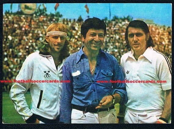 1977 tennis legends Bjorn Borg & Ilie Nastase postcard from Romania
