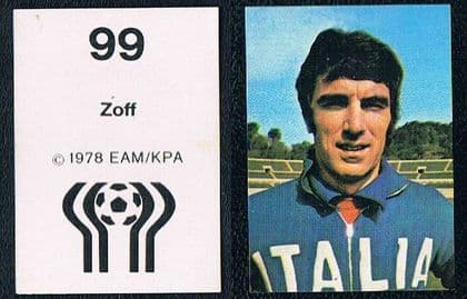 1978 Dino Zoff SPANISH card EAM KPA unused