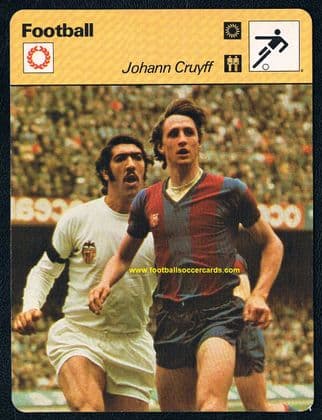 1978 Johan Cruyff Barcelona Editions Renceontre FRENCH trade card