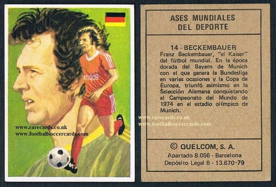 1979 Beckenbauer Quelcom Spain