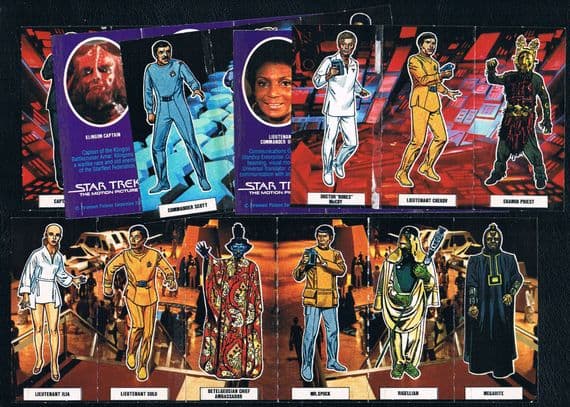 1979 StarTrek Weetabix 6 unused uncut strips, 1x6 5x3 = 21 cards.