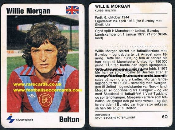 1979 Willie Morgan Burnley Bolton