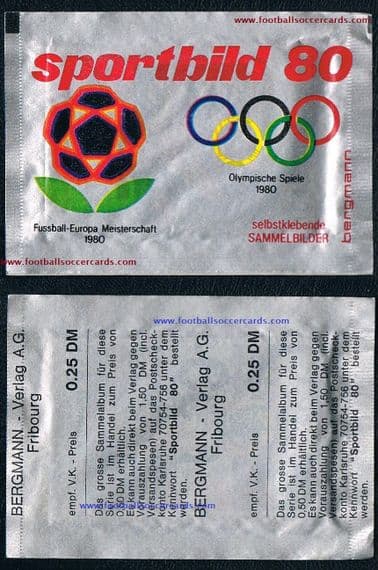 1980 Bergmann Euros 1980 & Olympic 1980 combo packet with contents sealed