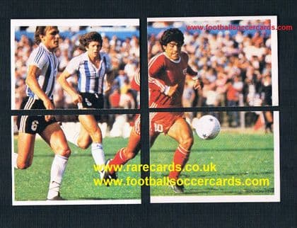 1980 Maradona 4-card set Argentinos Juniors Spanish-issue quartet