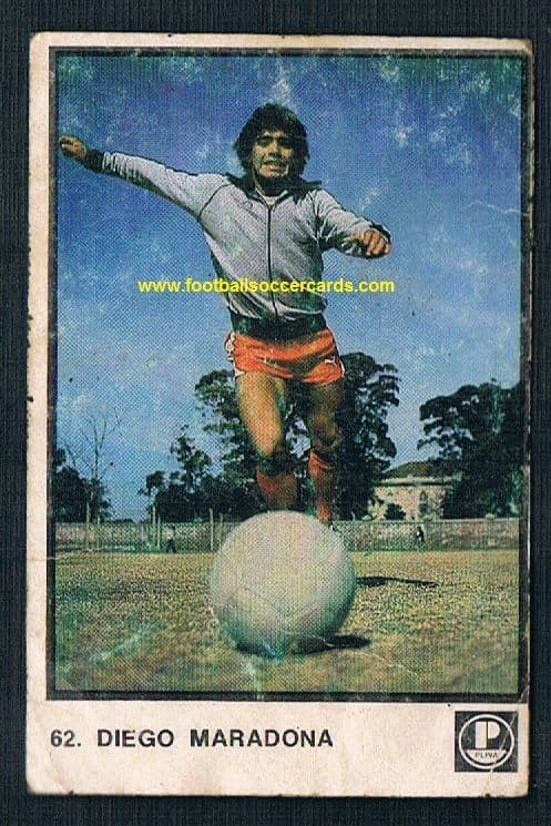 1980 Pliva Maradona pharmacy card from Zagreb Croatia Yugoslavia Argentinos Juniors
