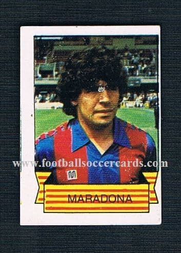 1980s Spanish Barcelona Diego Maradona card VERY RARE plain back