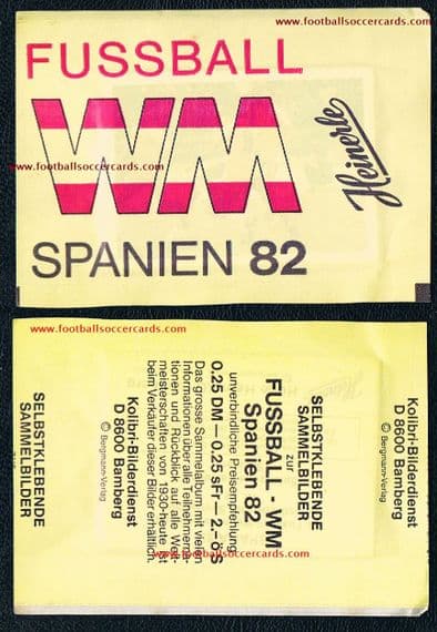 1982 Heinerle Bergmann WC82 Spain World Cup packet with contents sealed