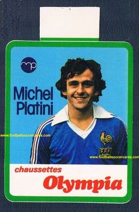 1982 Olympia Michel Platini France WC82 sticker still with backing paper