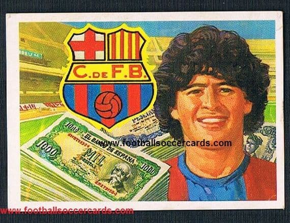 1983 Maradona gum card from Spain Los Records 235 Barcelona